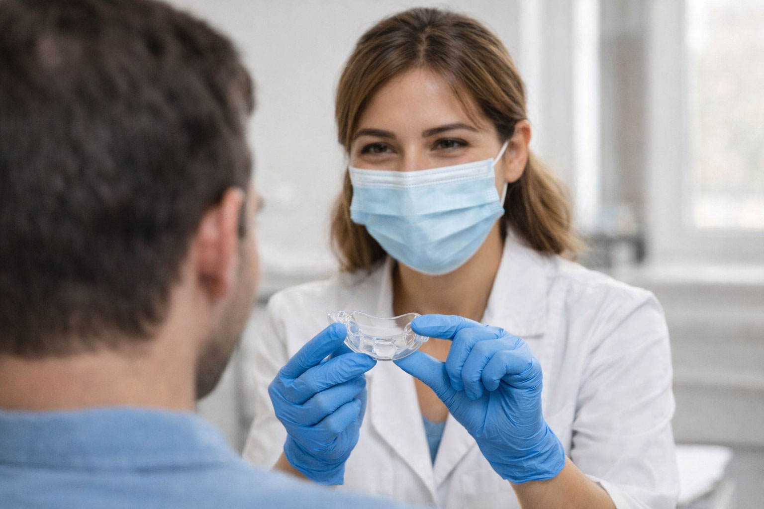 bite dentale per bruxismo valutato dal dentista