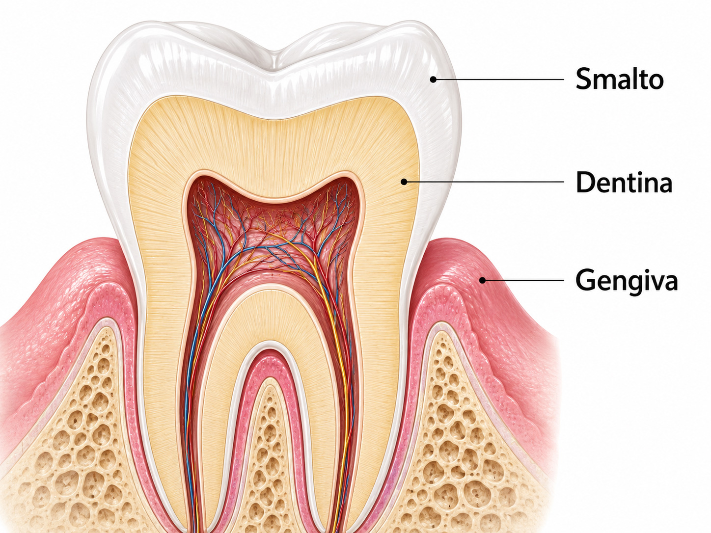 Dentina esposta e cause della sensibilità dentale